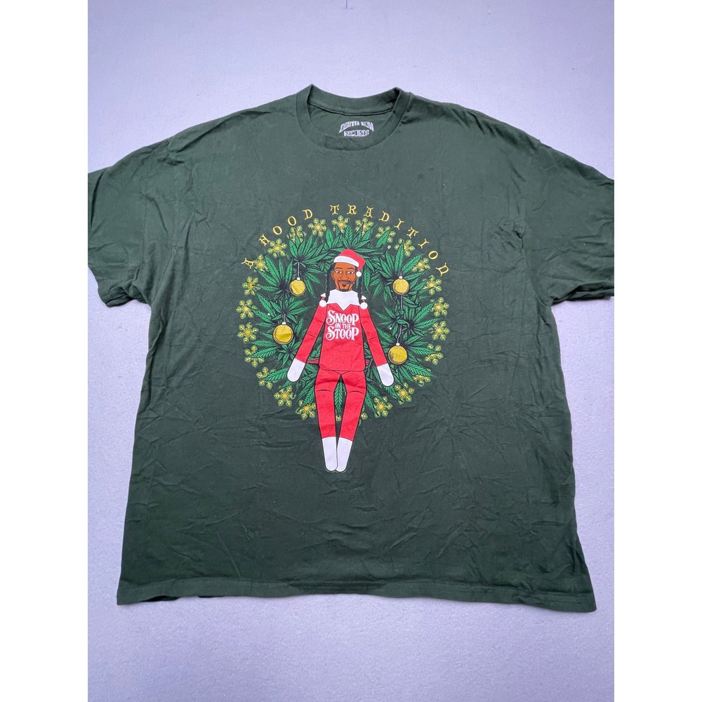 Death Row Records Snoop on the Stoop Cotton Green 2XL Mens T-Shirt